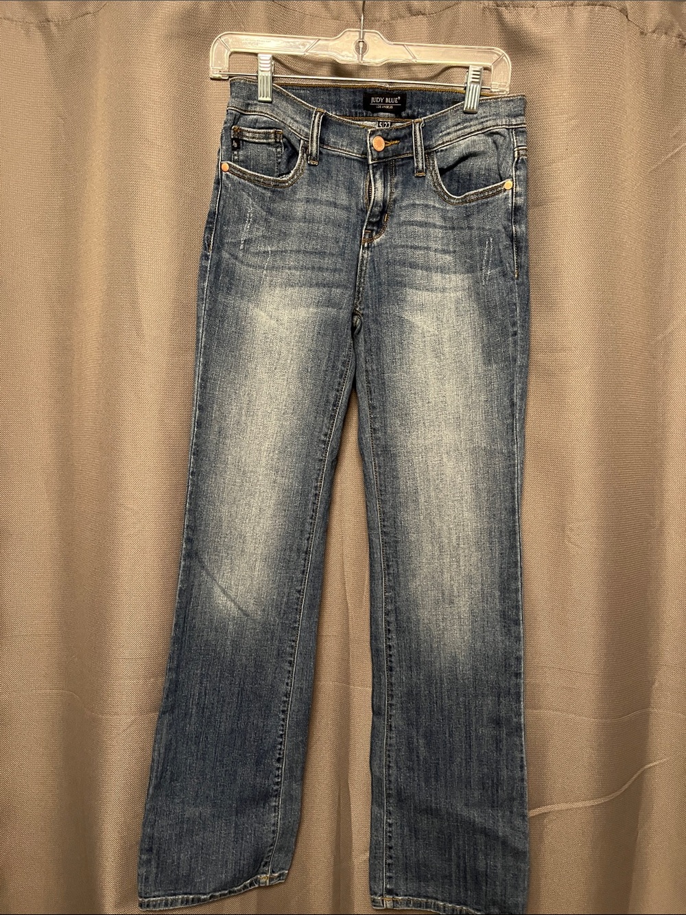 Rock & Roll Cowgirl Mid Blue Straight Leg Jeans
